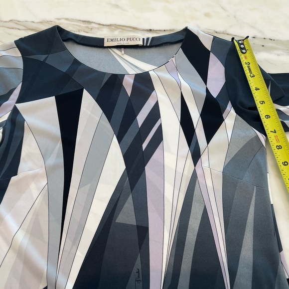 EMILIO PUCCI BLACK MULTI DRESS MODEL 46RL22 SIZE IT 42 / US 8 - Picture 10 of 17